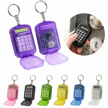 Compact Mini Calculator Keychain with Digital Display