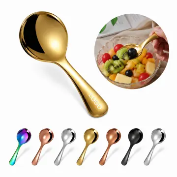 Stainless Steel Mini Dessert Spoon for Mousse, Pudding