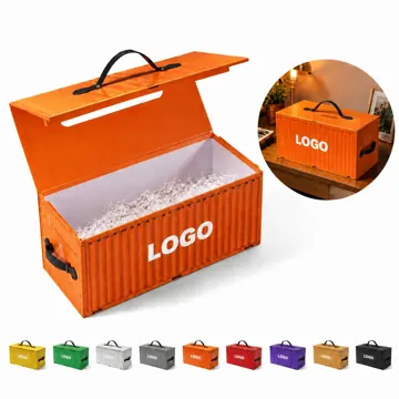 Custom Container Style Gift Box with Carrying Handle