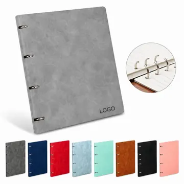 Waterproof PU Leather Loose-Leaf Notebook, Refillable
