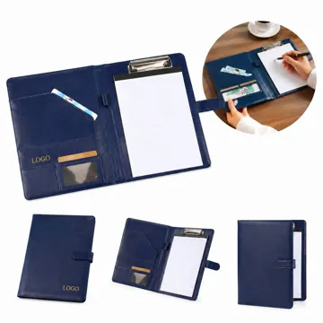 A5 Leatherette Business Padfolio with Pen Loop and Document