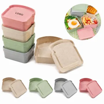 Eco-Friendly Wheat Straw Lunch Box for Fresh Bread Storage