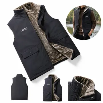 Men's Winter Windproof Waterproof Fleece Vest for Outdoor