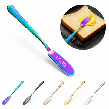 Colorful Stainless Steel Butter Knife, Smooth Spread