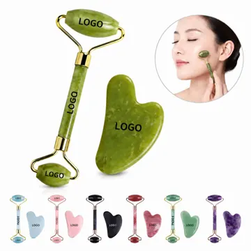 Natural Jade Face Roller Massager 2-Inch for Firming