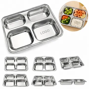 Stainless Steel 5-Compartment Tray for Small Parts Storage