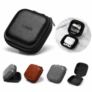 Premium Leather Cable Organizer, Tangle-Free Travel Case