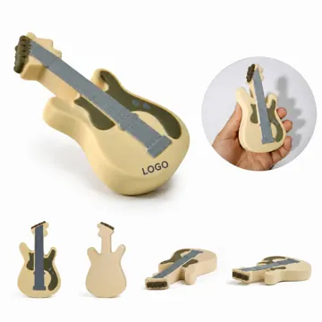 Squeezable Guitar Stress Toy, Portable Anxiety Relief Fidget