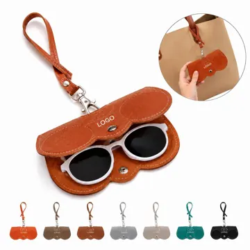 Portable Scratch-Proof Sunglasses Holder Bag with Clip