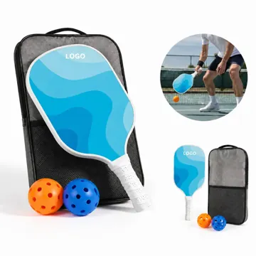 Fiberglass Pickleball Paddle Set with 2 Paddles and 2 Balls