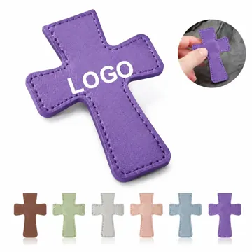 Magnetic PU Leather Cross Bookmark for Book Lovers