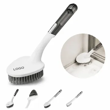 Multipurpose Long-Handled Brush with Soft Bristles