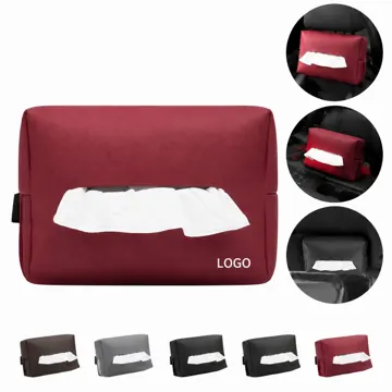 Car Tissue Holder for Car Visor, Seatback or Console, Clear