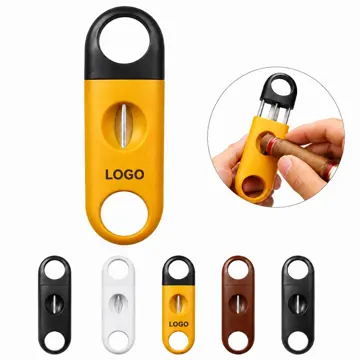 V-Shaped Plastic Cigar Cutter with Sharp Blades, Portable
