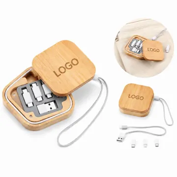 Bamboo Multi USB Charging Adapter Cable Kit with 6 Ports