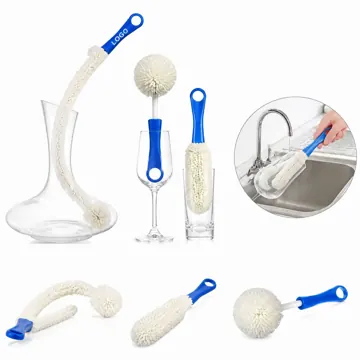 Eco Sponge Bottle Brush for Glassware with Soap Dispenser