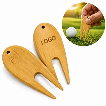 Eco Bamboo Golf Divot Repair Tool, Lightweight Durable Turf