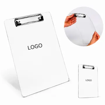 Clear Acrylic Clipboard with Folder for Writing and Storage