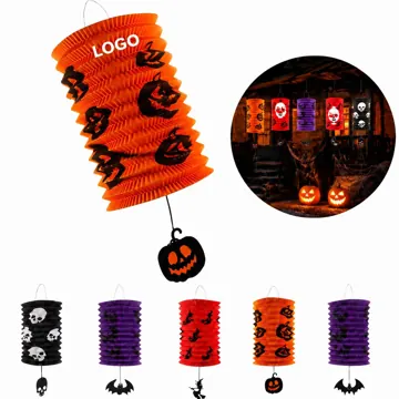 Halloween Foldable Paper Lanterns, Collapsible Ambient Glow
