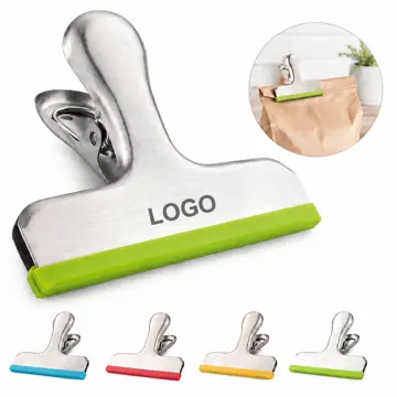 Stainless Steel Silicone Food Bag Clips, Multipurpose