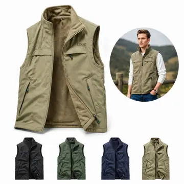 Men's Reversible Warm Stand Collar Vest for Versatile