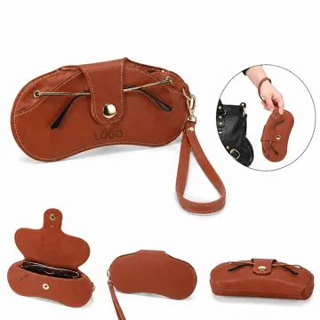 Portable Sunglasses Holder Case with Neck Lanyard & Wrist