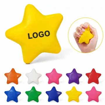 Soft Star Stress Ball for Anxiety Relief, Squeezable Foam