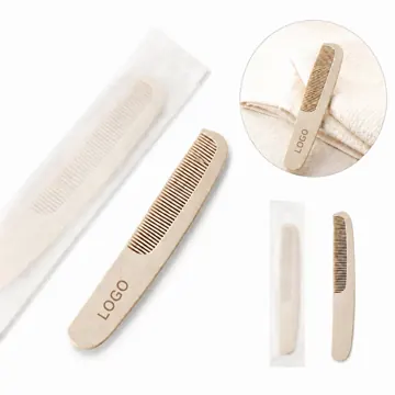 Eco Wheat Straw Comb Individually Wrapped for Hotel Salon