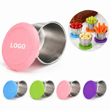 Leak-Proof Silicone Condiment Cups with Lids for Sauces