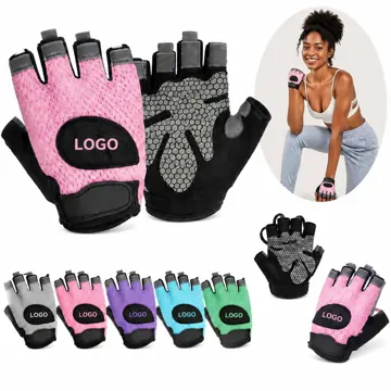 3D Silicone Half-Finger Fitness Gloves with Palm Padding
