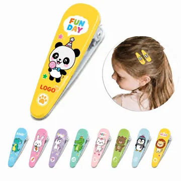 Custom Full Color ABS Snap Hair Clips, Durable Hold for All