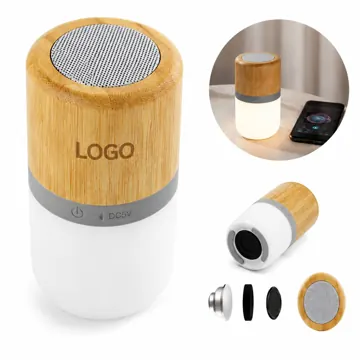 Mini Bamboo Wireless Speaker with Natural Wood Finish