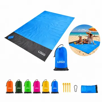 Sandfree Foldable Beach Blanket with Carry Pouch