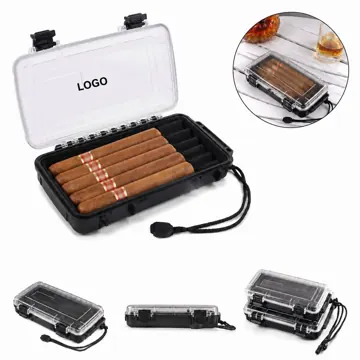Waterproof Travel Cigar Case for 2 Cigars, Durable Plastic