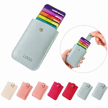 Waterproof PU Pull-Out Card Holder, Quick Access