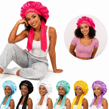 Kids Satin Sleep Bonnet for Hair Protection, Adjustable