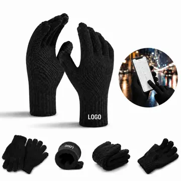 Thickened Velvety Touch Screen Knit Gloves for Smartphones