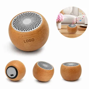 Mini Wooden wireless Speaker with Built-in Subwoofer