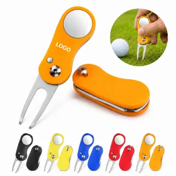 Foldable ABS Golf Divot Tool with Switchblade Retractable