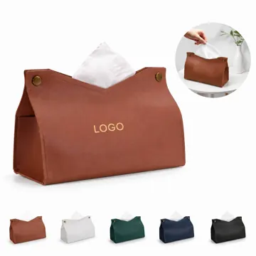 PU Leather Tissue Box Cover for Standard Facial Tissues