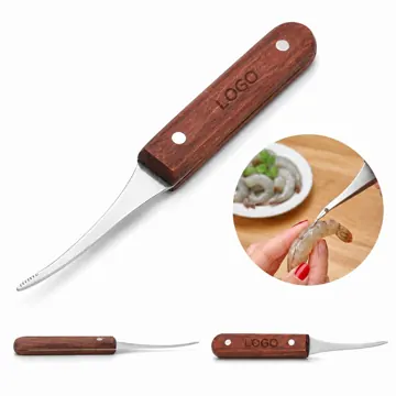 420 Stainless Steel Shrimp Deveiner with Walnut Wood Handle