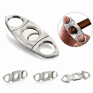 Stainless Steel Double Blade Guillotine Cigar Cutter