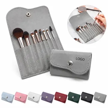 16-Hole Leather Nail Bit Case Storage Bag for Drill Bits