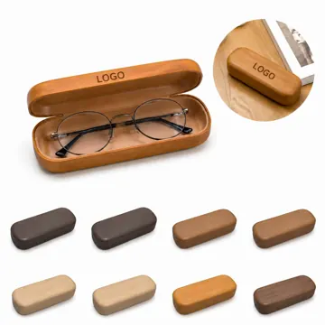 Retro Wood-Grain Shockproof Eyewear Case