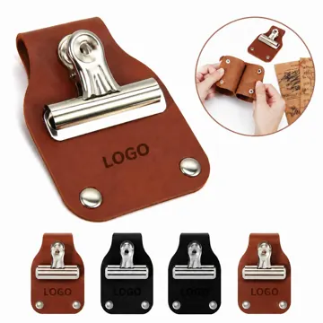 Equestrian Leather Number Holder Clip for Horse Show
