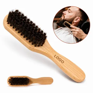 Eco-Friendly Bamboo Beard Brush with Soft Bristles