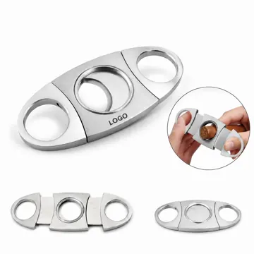 Stainless Steel Cigar Cutter with Sharp Precision Blade