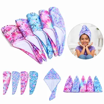 Super Absorbent Microfiber Hair Drying Towel, Full Color