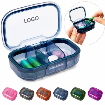 3-Compartment Travel Pill Organizer, Compact Daily
