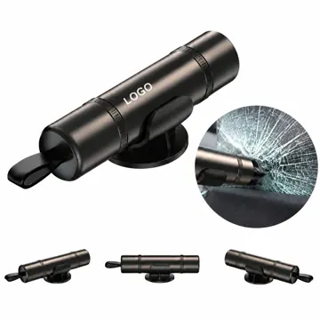 2-in-1 Emergency Car Escape Tool with Glass Breaker Hammer